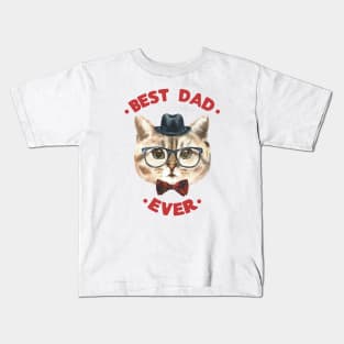 Best Dad Ever | Cad Daddy | Fur Parents | Cat Dad Gifts | Fathers Day Gifts | Cat Lover Gifts Kids T-Shirt